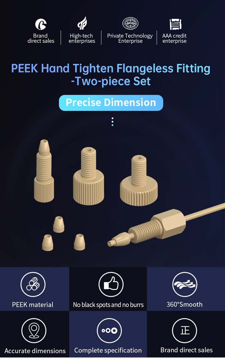 Application of PEEK Hand Tighten Flangeless Fitting-Two-piece Set