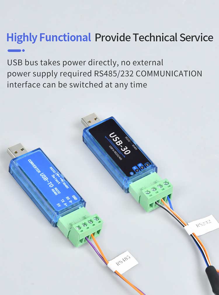 Serial USB-30 to RS232/RS485 Adapter