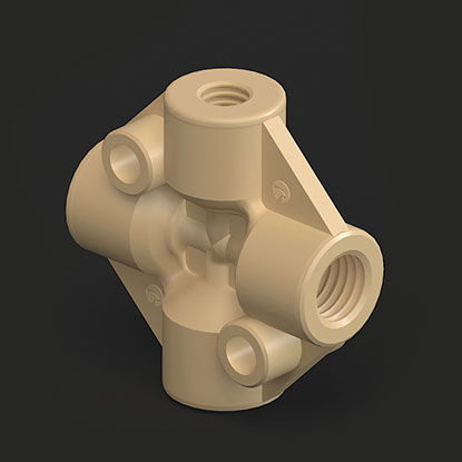 PEEK Female Thread Cross Adapter