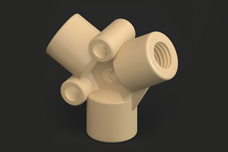 PEEK Female Thread Y Adapter