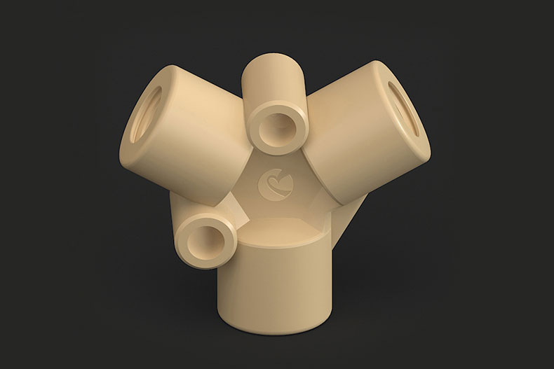 PEEK Female Thread Y Adapter