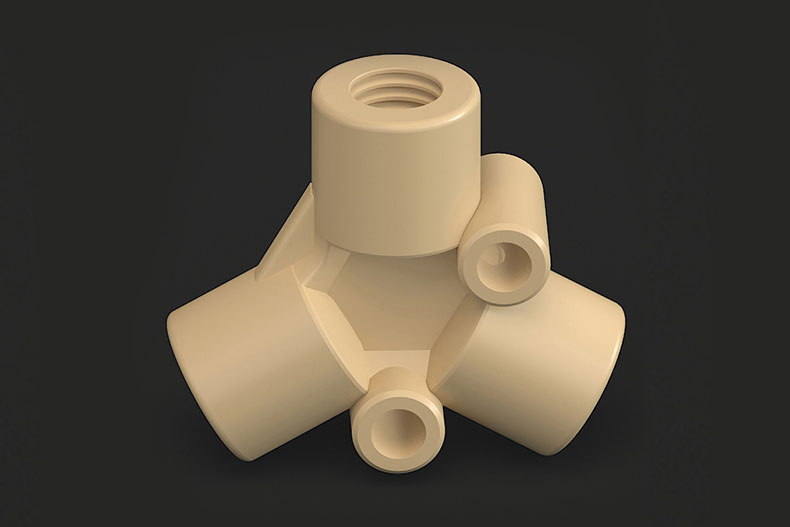 PEEK Female Thread Y Adapter