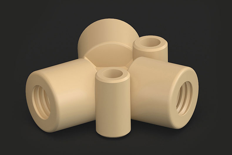 PEEK Female Thread Y Adapter