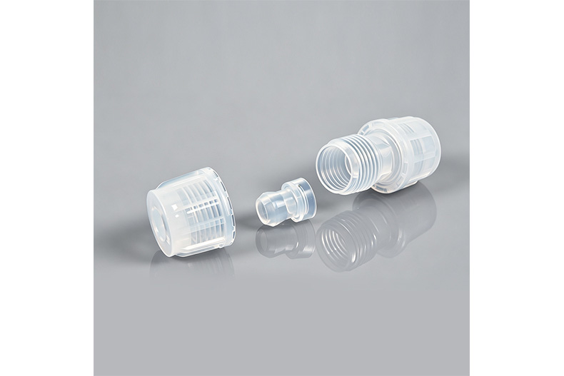 PFA flare fitting body and connection nut