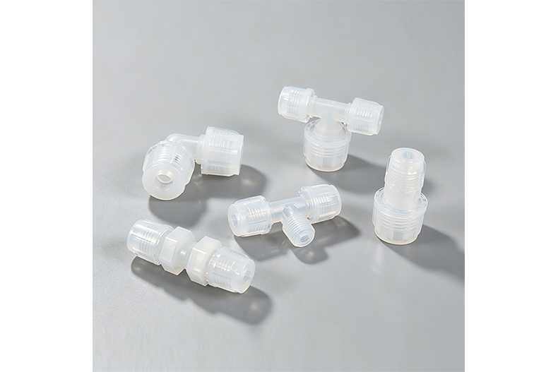 Assorted PFA fittings shown together