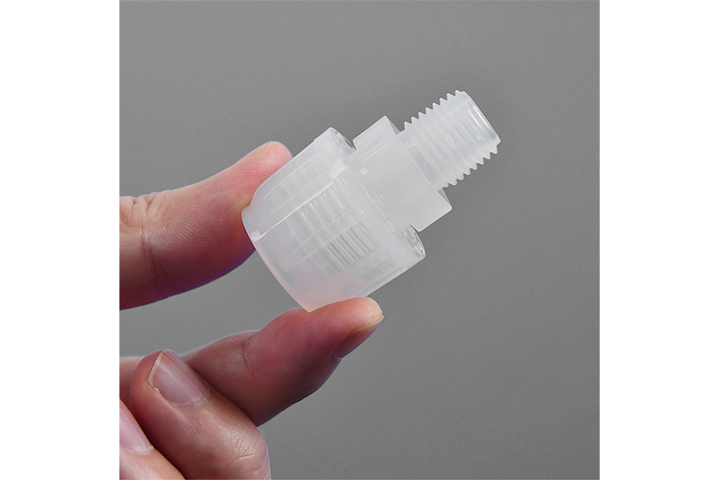 Hand-held PFA male-thread tube fitting