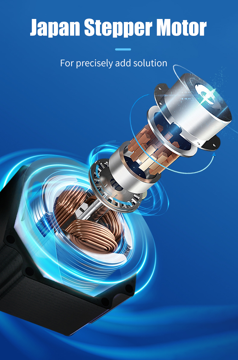 RP01 piston pump motor drive and liquid dispensing illustration RP01 piston pump motor drive and liquid dispensing illustration